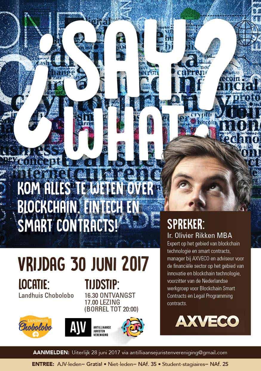 Lezing: Blockchain, Fintech en Smart Contracts